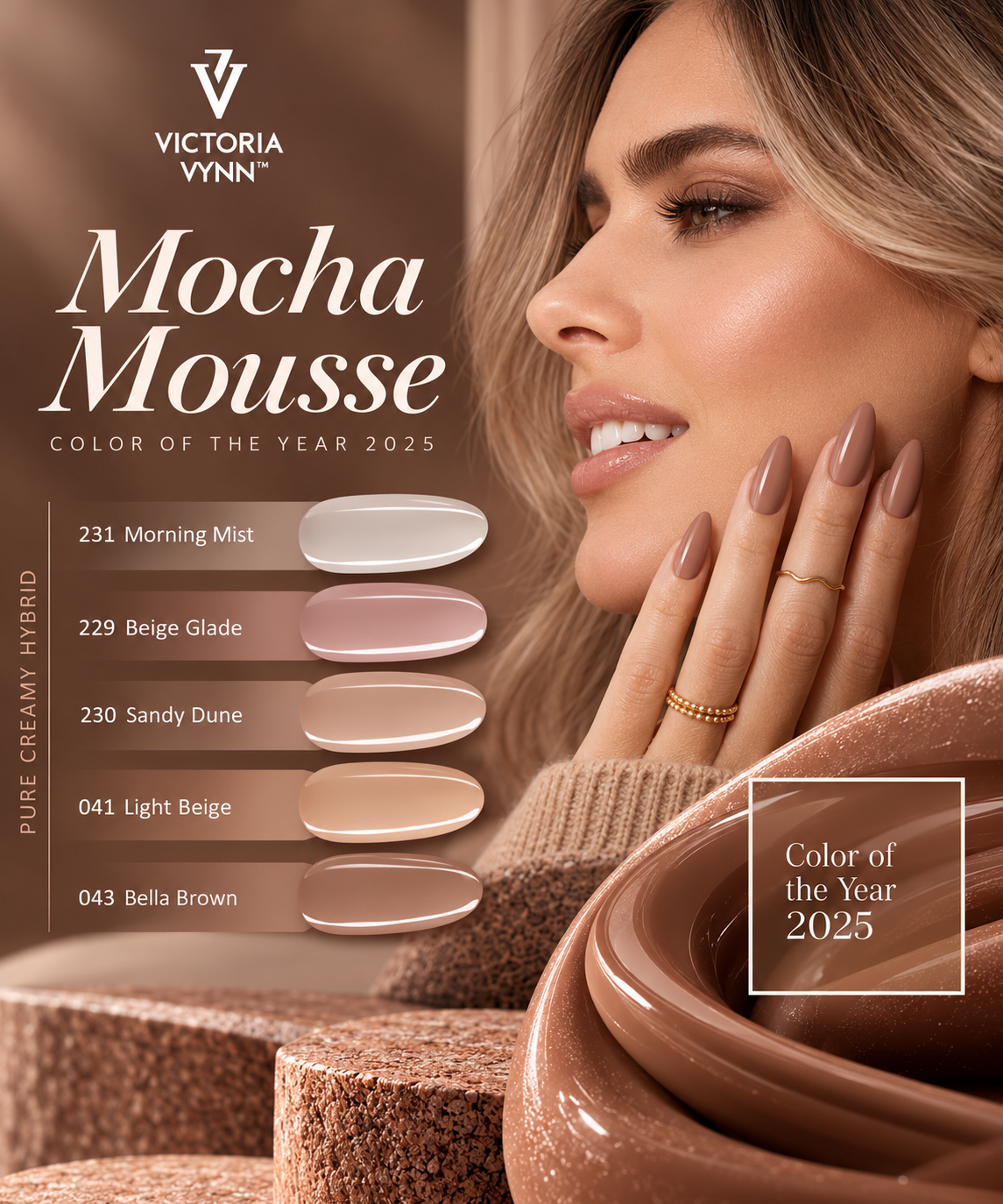 Mocha Mousse - Creamy Hybrid 5 Colors