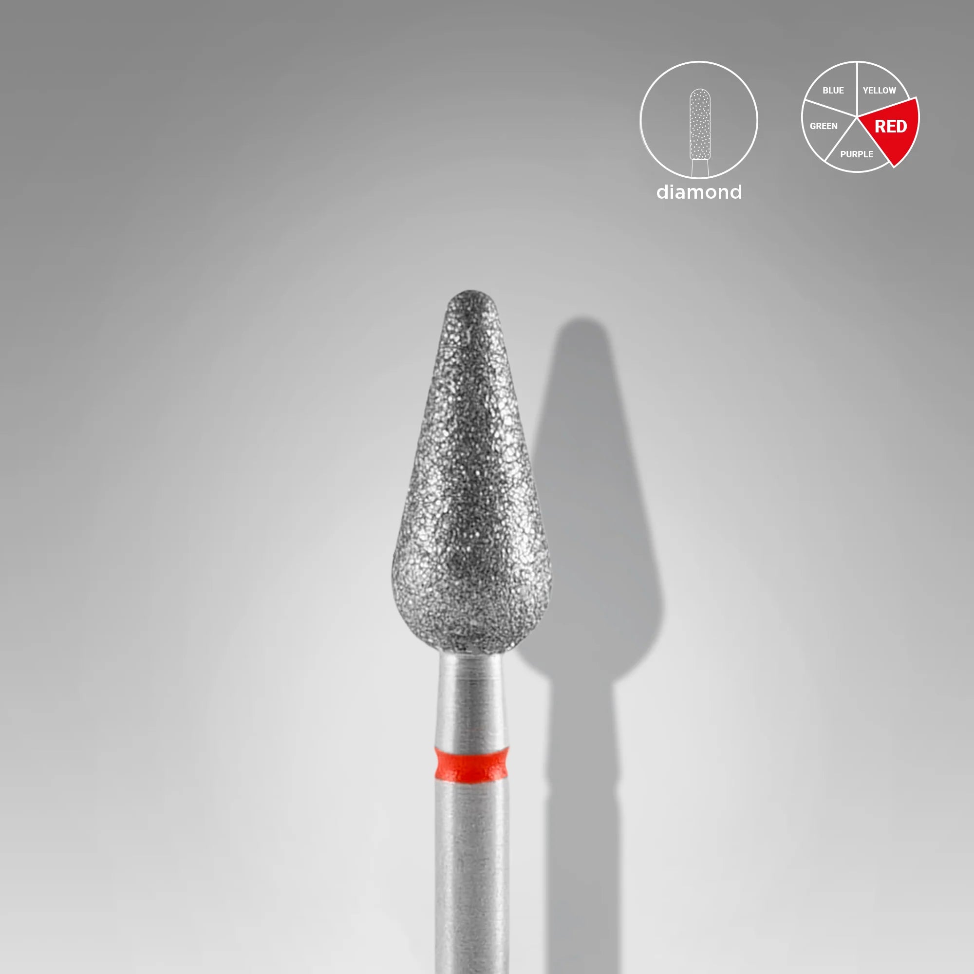Diamant Bit Nagelbohrer Rot