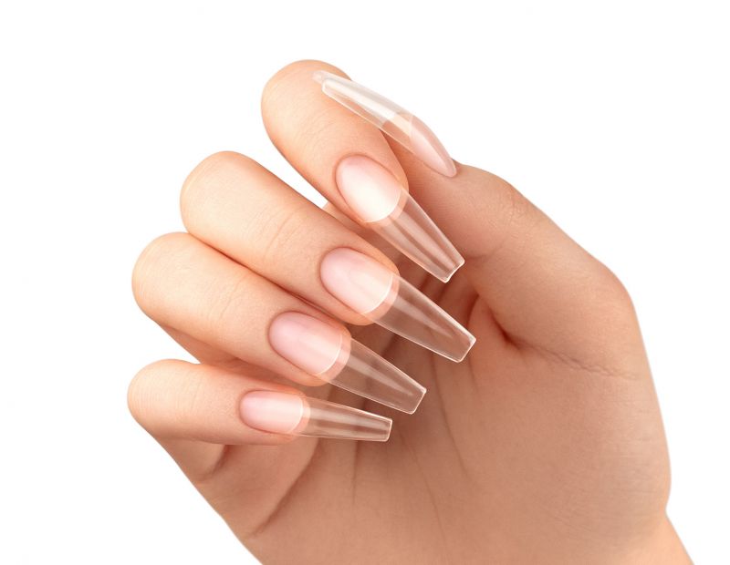 SOFT GEL TIPS - Set with Long Coffin tips