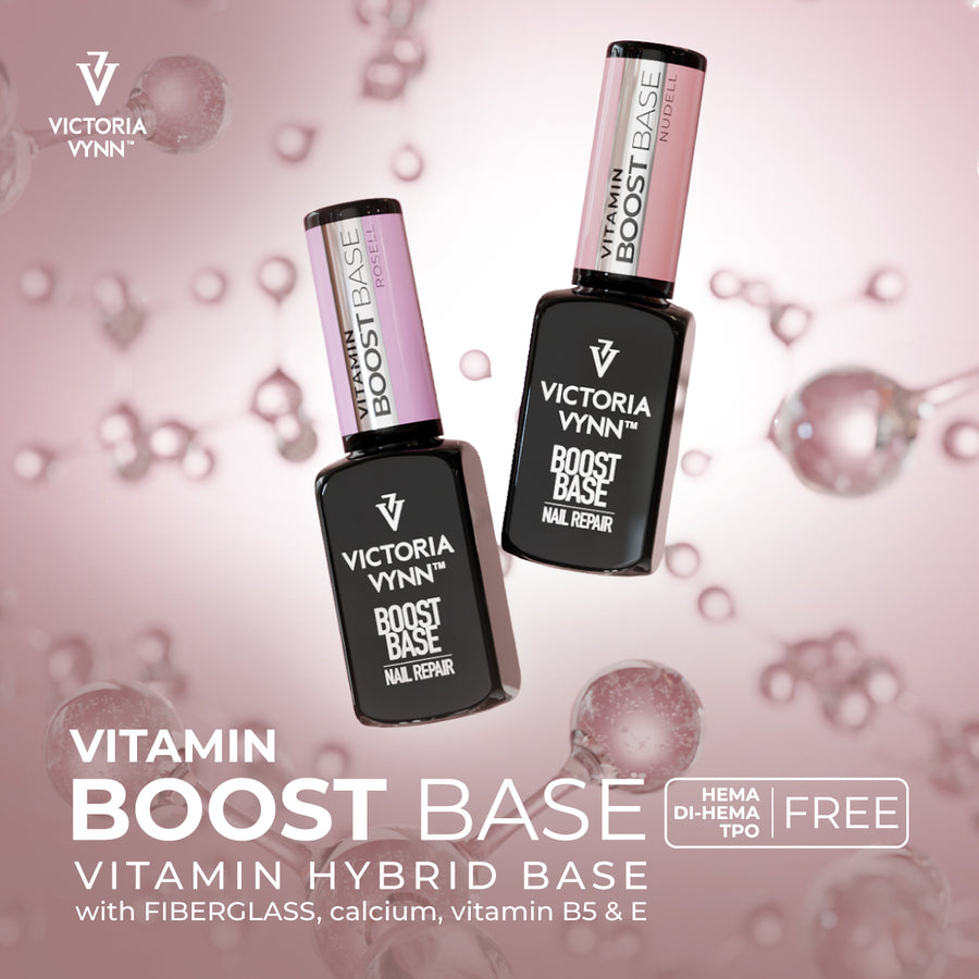 BOOST BASE - VITAMIN RUBBER BASE 8ml NUDELL DI-HEMA FREE| HEMA FREE | TPO FREE