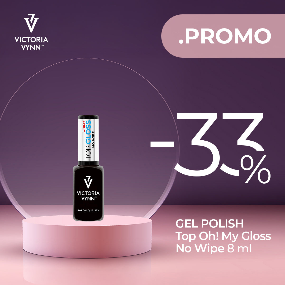 TOP GLOSS NO WIPE 8ml -33%